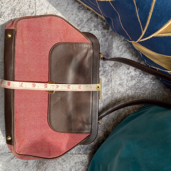 Frederic Fekkai leather and tweed chevron purse - Picture 6 of 10